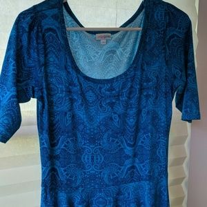 LuLaRoe medium blue Nicole dress